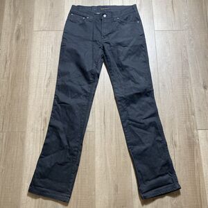 NICE Nudie Jeans Thin Finn Back 2 Black Men’s 34x34 Waxed Organic Cotton Denim